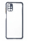 Mey İthalat®  Samsung Galaxy M51 Kılıf Miami Şeffaf Silikon - Gri