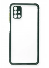 Mey İthalat®  Samsung Galaxy M51 Kılıf Miami Şeffaf Silikon - Koyu Yeşil