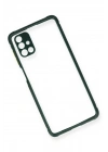 Mey İthalat®  Samsung Galaxy M51 Kılıf Miami Şeffaf Silikon - Koyu Yeşil