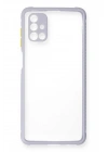 Mey İthalat®  Samsung Galaxy M51 Kılıf Miami Şeffaf Silikon - Lila