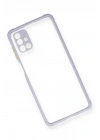 Mey İthalat®  Samsung Galaxy M51 Kılıf Miami Şeffaf Silikon - Lila