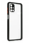 Mey İthalat®  Samsung Galaxy M51 Kılıf Miami Şeffaf Silikon - Siyah