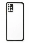Mey İthalat®  Samsung Galaxy M51 Kılıf Miami Şeffaf Silikon - Siyah