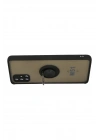 Mey İthalat®  Samsung Galaxy M51 Kılıf Montreal Yüzüklü Silikon Kapak - Siyah