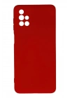 Mey İthalat®  Samsung Galaxy M51 Kılıf Nano içi Kadife Silikon - Kırmızı