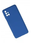 Mey İthalat®  Samsung Galaxy M51 Kılıf Nano içi Kadife Silikon - Mavi