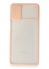 Mey İthalat®  Samsung Galaxy M51 Kılıf Palm Buzlu Kamera Sürgülü Silikon - Pembe