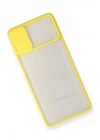 Mey İthalat®  Samsung Galaxy M51 Kılıf Palm Buzlu Kamera Sürgülü Silikon - Sarı