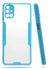 Mey İthalat®  Samsung Galaxy M51 Kılıf Platin Silikon - Mavi