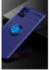 Mey İthalat®  Samsung Galaxy M51 Kılıf Range Yüzüklü Silikon - Mavi