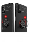 Mey İthalat®  Samsung Galaxy M51 Kılıf Range Yüzüklü Silikon - Mavi