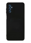 Mey İthalat®  Samsung Galaxy M52 5G Kılıf Kelvin Kartvizitli Silikon - Siyah