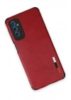 Mey İthalat®  Samsung Galaxy M52 5G Kılıf Loop Deri Silikon - Kırmızı