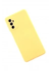 Mey İthalat®  Samsung Galaxy M52 5G Kılıf Nano içi Kadife Silikon - Sarı