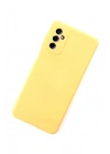 Mey İthalat®  Samsung Galaxy M52 5G Kılıf Nano içi Kadife Silikon - Sarı