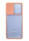 Mey İthalat®  Samsung Galaxy M52 5G Kılıf Palm Buzlu Kamera Sürgülü Silikon - Pembe