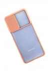 Mey İthalat®  Samsung Galaxy M52 5G Kılıf Palm Buzlu Kamera Sürgülü Silikon - Pembe