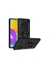 Mey İthalat®  Samsung Galaxy M52 5G Kılıf Sofya Yüzüklü Silikon Kapak - Siyah