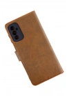 Mey İthalat®  Samsung Galaxy M52 5G Kılıf Trend S Plus Kapaklı Kılıf - Taba