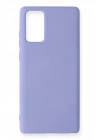 Mey İthalat®  Samsung Galaxy Note 20 Kılıf Nano içi Kadife Silikon - Lila