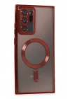 Mey İthalat®  Samsung Galaxy Note 20 Ultra Kılıf Kross Magneticsafe Kapak - Kırmızı