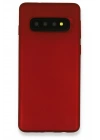 Mey İthalat®  Samsung Galaxy S10 Plus Kılıf First Silikon - Bordo