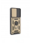 Mey İthalat®  Samsung Galaxy S20 FE Kılıf Pars Lens Yüzüklü Silikon - Gold