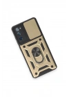 Mey İthalat®  Samsung Galaxy S20 FE Kılıf Pars Lens Yüzüklü Silikon - Gold