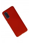Mey İthalat®  Samsung Galaxy S20 Kılıf Nano içi Kadife Silikon - Kırmızı