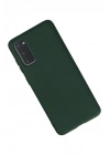 Mey İthalat®  Samsung Galaxy S20 Kılıf Nano içi Kadife Silikon - Koyu Yeşil