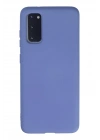 Mey İthalat®  Samsung Galaxy S20 Kılıf Nano içi Kadife Silikon - Lila