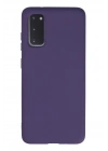 Mey İthalat®  Samsung Galaxy S20 Kılıf Nano içi Kadife Silikon - Mor