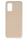 Mey İthalat®  Samsung Galaxy S20 Kılıf Nano içi Kadife Silikon - Pudra