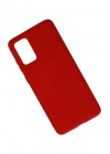 Mey İthalat®  Samsung Galaxy S20 Plus Kılıf Nano içi Kadife Silikon - Kırmızı