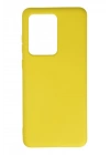Mey İthalat®  Samsung Galaxy S20 Ultra Kılıf Nano içi Kadife Silikon - Sarı