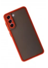 Mey İthalat®  Samsung Galaxy S21 FE Kılıf Montreal Silikon Kapak - Kırmızı