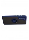 Mey İthalat®  Samsung Galaxy S21 FE Kılıf Montreal Yüzüklü Silikon Kapak - Lacivert