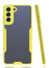 Mey İthalat®  Samsung Galaxy S21 FE Kılıf Platin Silikon - Sarı