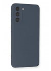 Mey İthalat®  Samsung Galaxy S21 Kılıf Nano içi Kadife Silikon - Gri