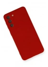 Mey İthalat®  Samsung Galaxy S21 Kılıf Nano içi Kadife Silikon - Kırmızı