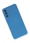 Mey İthalat®  Samsung Galaxy S21 Kılıf Nano içi Kadife Silikon - Mavi