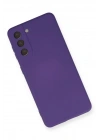 Mey İthalat®  Samsung Galaxy S21 Kılıf Nano içi Kadife Silikon - Mor