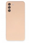 Mey İthalat®  Samsung Galaxy S21 Kılıf Nano içi Kadife Silikon - Pudra