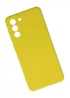 Mey İthalat®  Samsung Galaxy S21 Kılıf Nano içi Kadife Silikon - Sarı