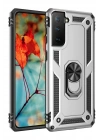 Mey İthalat®  Samsung Galaxy S21 Kılıf Sofya Yüzüklü Silikon Kapak - Gümüş