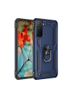 Mey İthalat®  Samsung Galaxy S21 Kılıf Sofya Yüzüklü Silikon Kapak - Lacivert