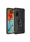 Mey İthalat®  Samsung Galaxy S21 Kılıf Sofya Yüzüklü Silikon Kapak - Siyah