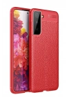Mey İthalat®  Samsung Galaxy S21 Plus Kılıf Auto Focus Kapak - Kırmızı