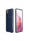 Mey İthalat®  Samsung Galaxy S21 Plus Kılıf Auto Focus Karbon Kapak - Lacivert