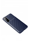 Mey İthalat®  Samsung Galaxy S21 Plus Kılıf Auto Focus Karbon Kapak - Lacivert